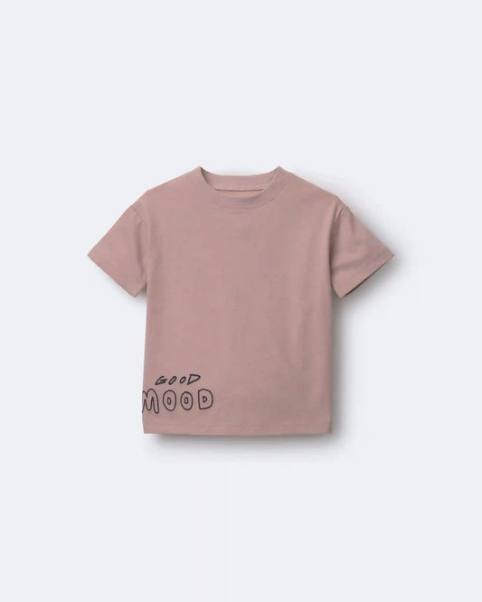 Toddler 'Good Mood' Relaxed Tee - Mauve