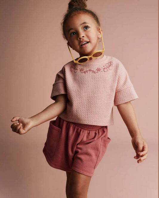 Toddler Girl Swing Shorts with Pockets - Rose