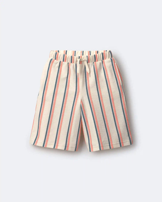 Toddler Girl Wide-Leg Capri Pant in Stripes - Cream