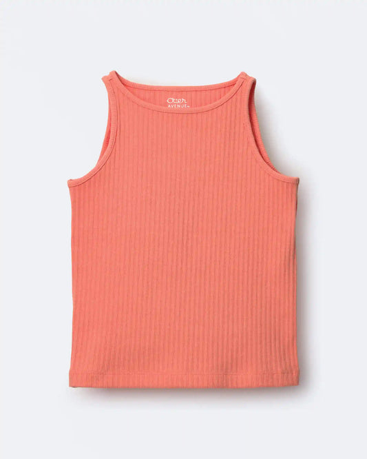 Toddler Girl Ribbed Playtime Tank Top - Coral