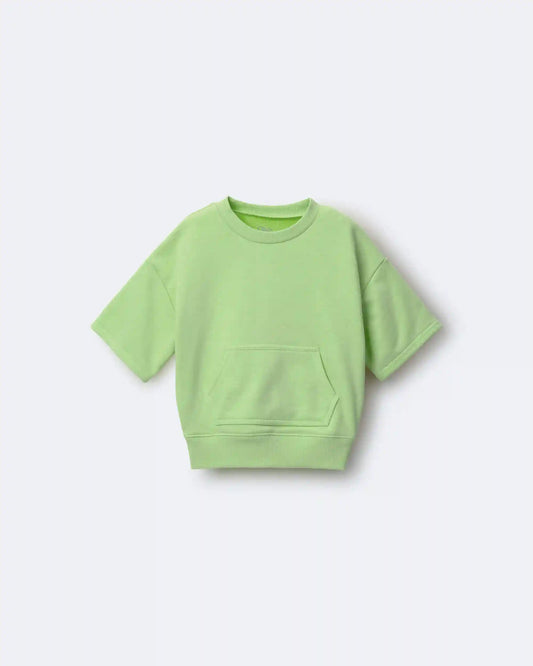 Toddler Breezy Top with Pocket - Lime Green