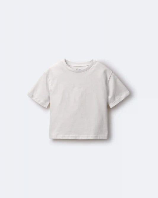 Toddler Rolled Cuff Tee - Cream