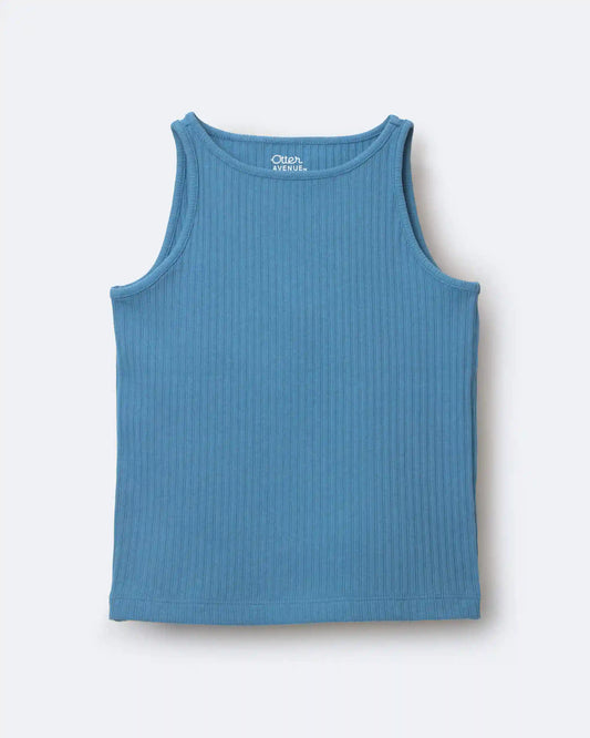 Toddler Girl Ribbed Playtime Tank Top - Blue