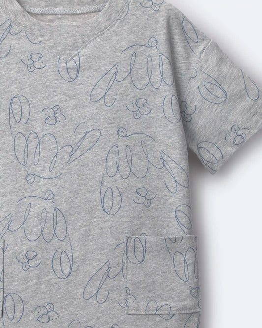 Toddler Otter Pocket Tee - Heather Grey