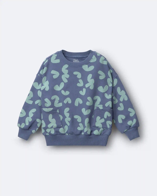 Toddler Otter Sweatshirt™ with Pockets in Abstract Print - Slate Blue