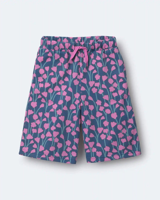 Toddler Girl Wide-Leg Pants in Wildflowers - Blue/Purple