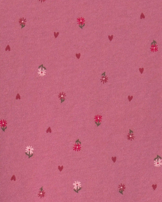 Toddler Girl Floral Peplum Top - Pink