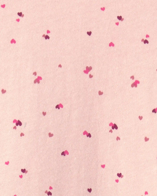 Toddler Girl Heart Long-Sleeve Peplum Top - Pink