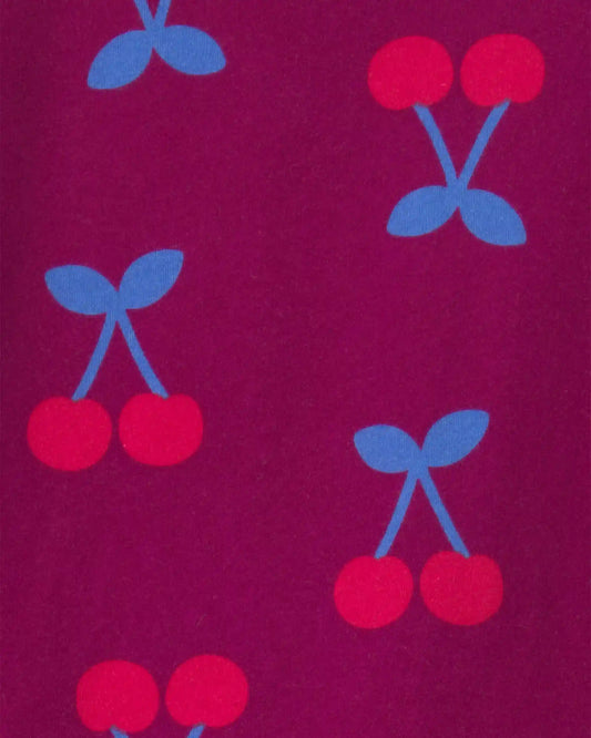 Toddler Girl Cherry Long-Sleeve Top - Burgundy