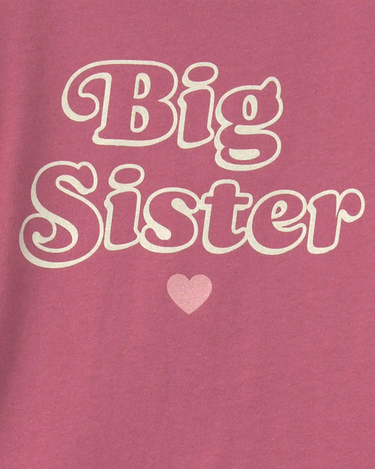 Toddler Girl 'Big Sister' Long-Sleeve Graphic Tee - Pink