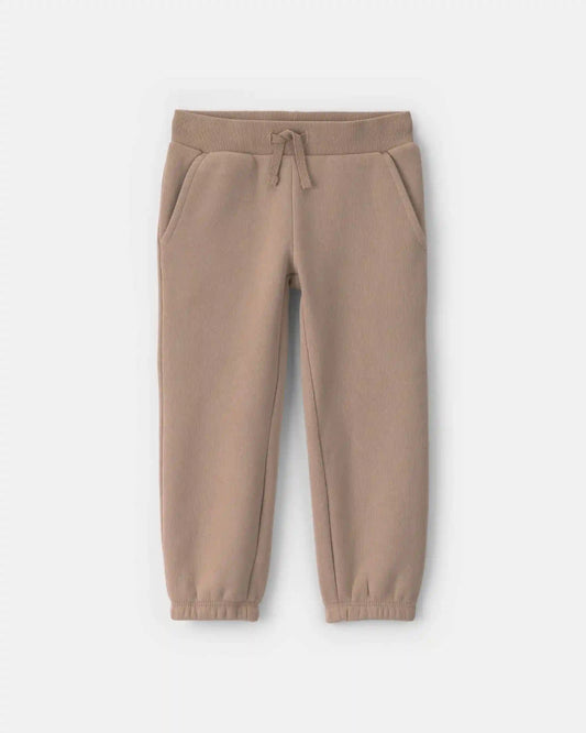 Toddler Girl Fleece Joggers - Brown