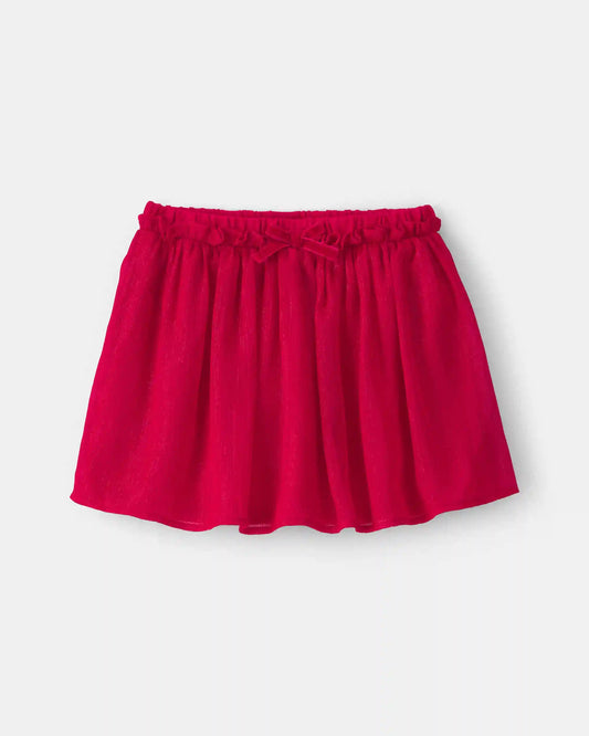 Toddler Girl Holiday Skort - Red