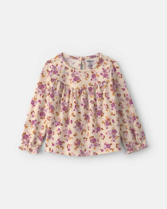 Toddler Girl Floral Long-Sleeve Top