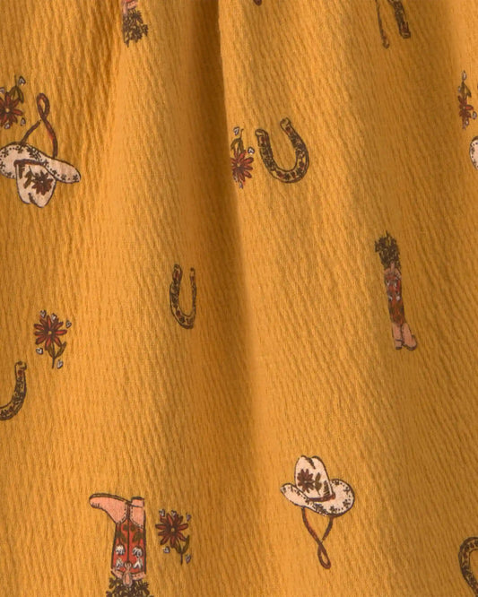 Western Long-Sleeve Top - Yellow