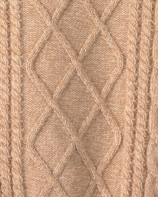 Toddler Boy Cable Knit Sweater - Tan