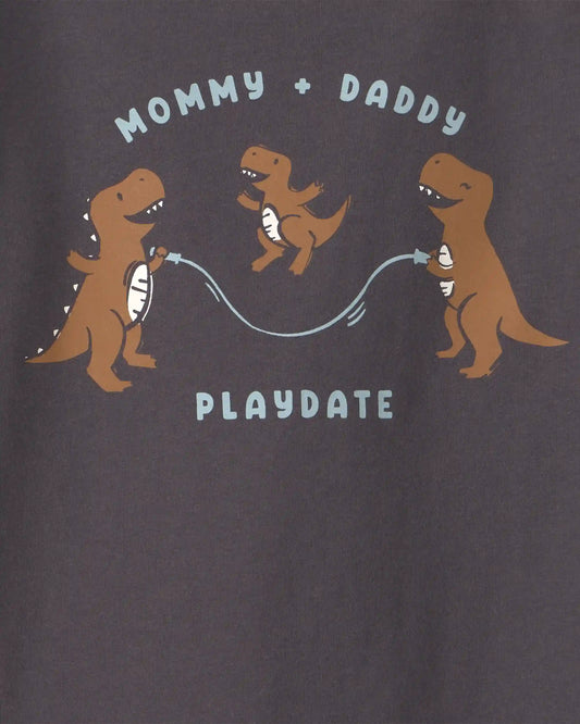 Toddler Boy Dinosaur Long-Sleeve Graphic Tee - Grey