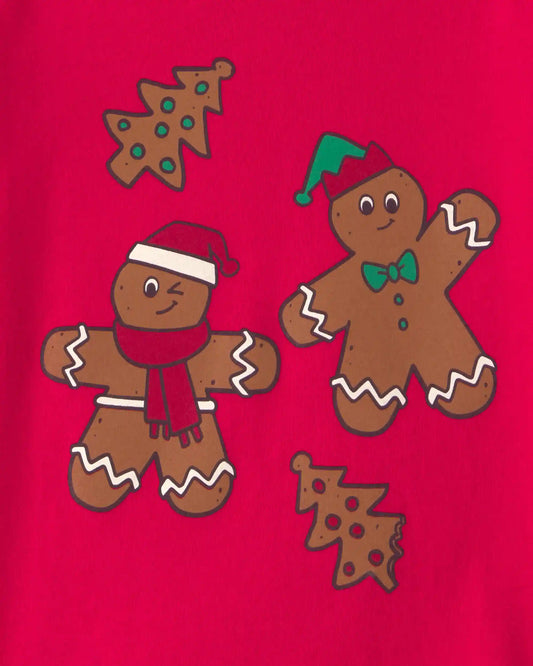 Toddler Boy Gingerbread Christmas Long-Sleeve Graphic Tee - Red