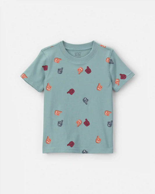 Toddler Boy Foam Finger Tee - Blue