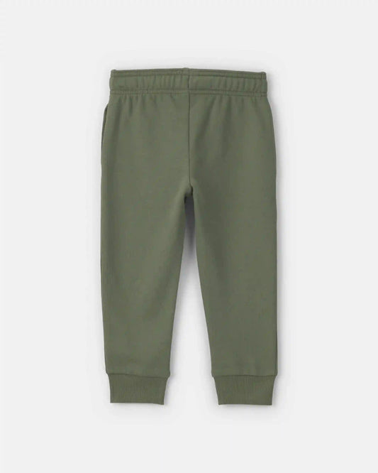 Toddler Boy French Terry Joggers - Olive Green