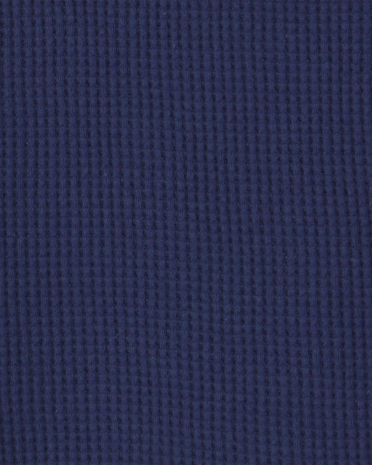 Toddler Boy Thermal Long-Sleeve Button-Down Shirt - Navy Blue
