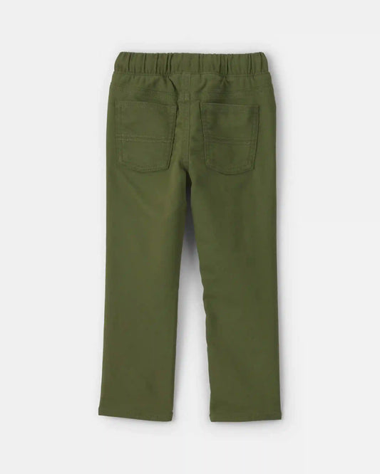 Toddler Boy Pull-On Pants - Olive Green