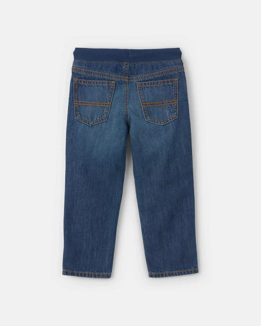 Toddler Boy Denim Pull-On Jeans - Dark Wash