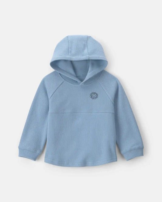 Toddler Boy Long-Sleeve Hooded Top - Blue
