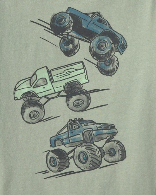 Toddler Boy Monster Truck Long-Sleeve Graphic Tee - Green
