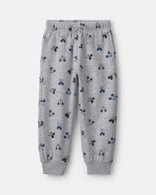 Toddler Boy 2-Piece Disney© Mickey Striped Long-Sleeve Top & Pant Set - Grey/Black