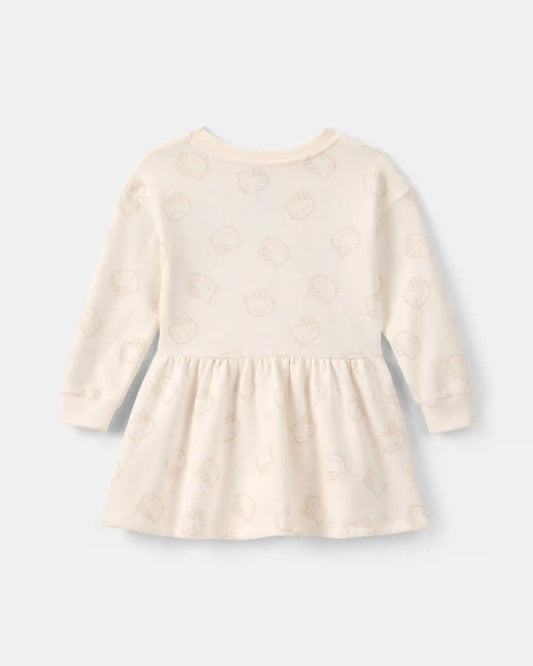 Toddler Girl Hello Kitty® Heart Long-Sleeve Layered Dress - Cream