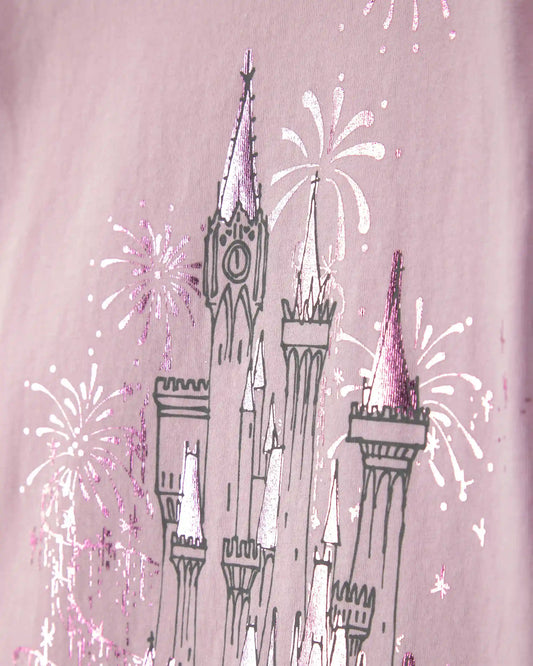 Toddler Girl Disney© Castle Graphic Tee - Pink