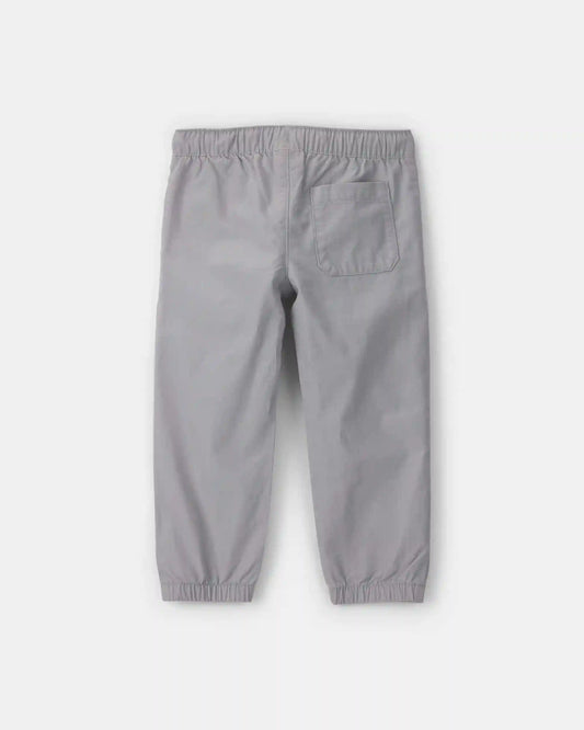 Toddler Boy Canvas Joggers - Grey