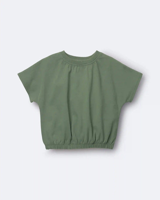 Toddler Girl Cinched-Waist Top - Olive