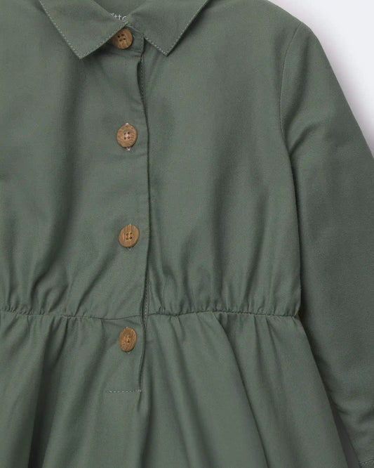 Toddler Girl Avenue Twirl™ Dress - Olive