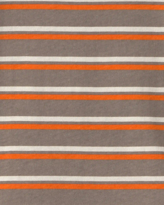 Toddler Boy Striped Long-Sleeve T-Shirt - Grey/Orange/Cream