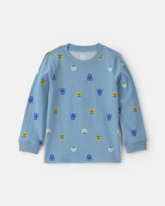 Toddler Boy Monster Long-Sleeve T-Shirt - Blue