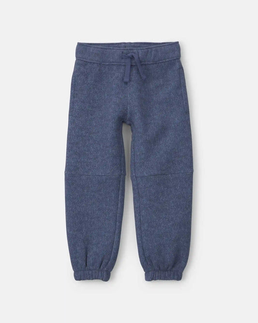 Toddler Girl Chambray Fleece Joggers - Medium Wash
