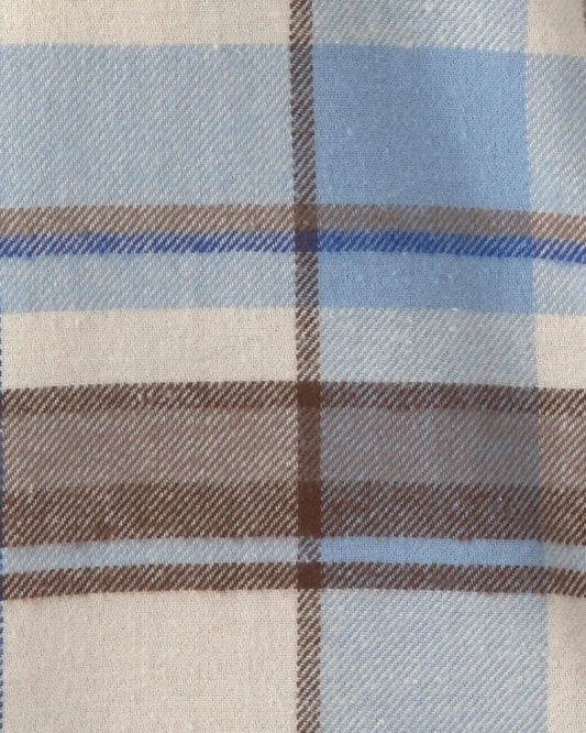 Toddler Boy Plaid Flannel Button-Down Shirt - Grey/Blue/Brown