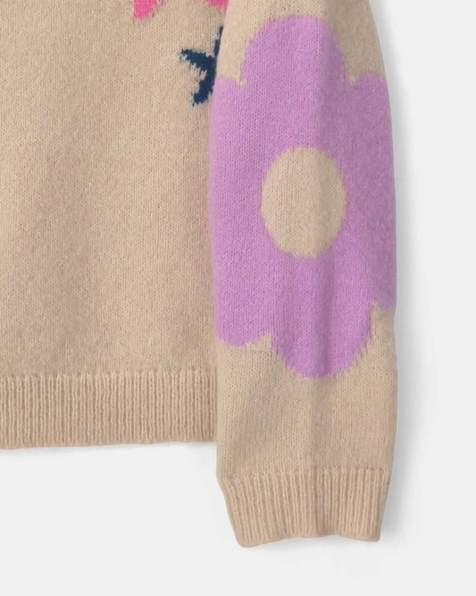 Toddler Girl Flower & Star Sweater
