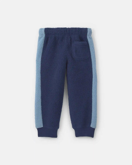 Toddler Boy Colorblock Fleece Joggers - Navy Blue/Light Blue
