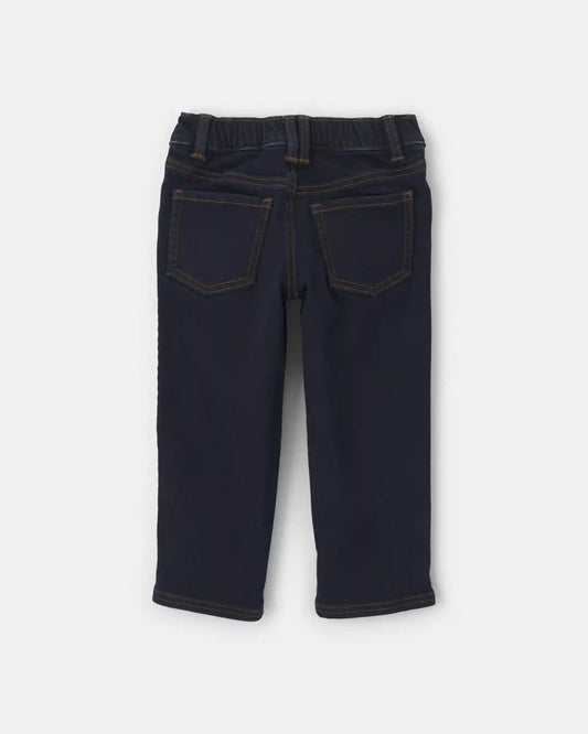 Toddler Boy Fleece-Lined Relaxed Jeans - Dark Wash