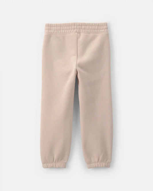 Toddler Girl Butterfly Fleece Pull-On Pants - Tan