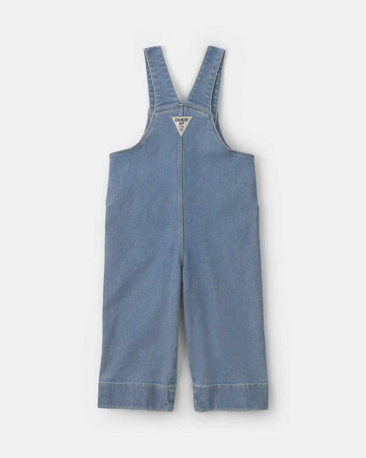 Toddler Girl Denim Overalls - Medium Wash