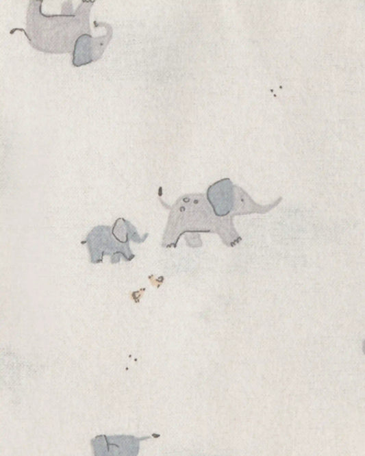 Baby 4-Pack Elephant Receiving Blankets - Grey/Ivory