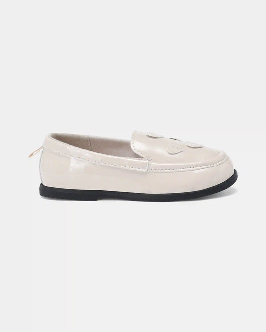 Toddler Girl Heart Dress Shoes - Cream