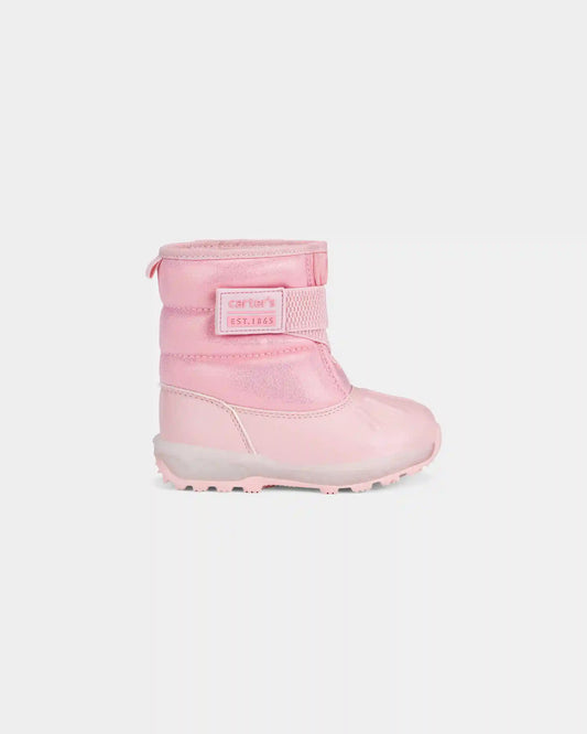 Toddler Girl Iridescent Light-Up Snow Boots - Pink