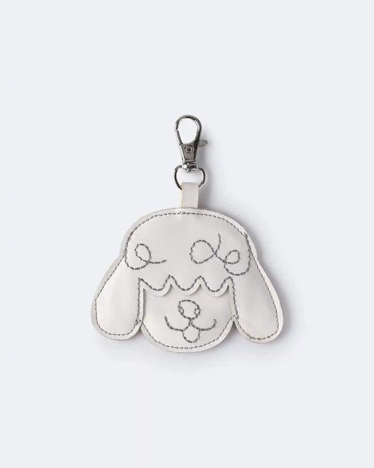 Toddler Girl Poodle Bag Charm - Cream
