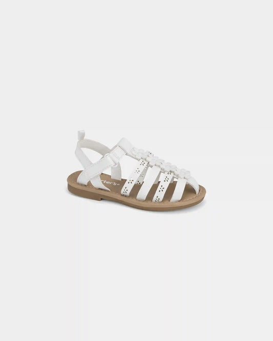 Toddler Girl Floral Sandals - White
