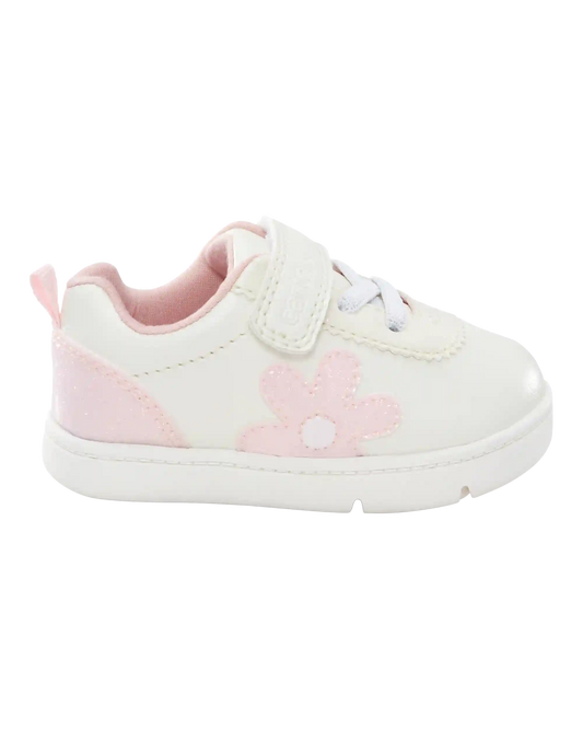 Girls Every Step® First Walker Flower Casual Sneakers - White