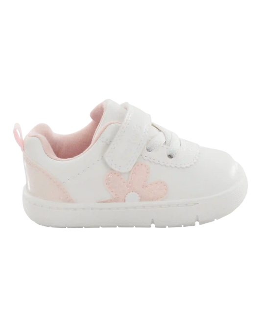 Every Step® First Walker Flower Casual Sneakers - White